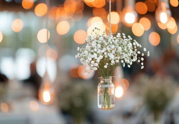 Photo babys breath hanging at reception