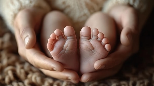 Photo a babys feet with the toes showing the toes