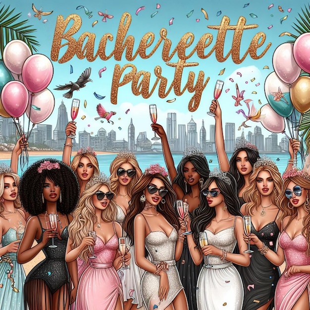 Bachelorette Party Illustration