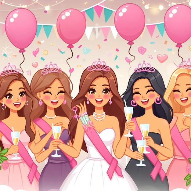 Bachelorette Party Illustration