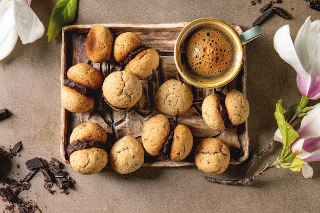 Baci di dama hazelnut biscuits