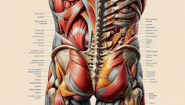 the back of the back of the body is labeled with the spine labeled