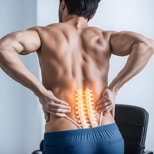 Back pain isolated background