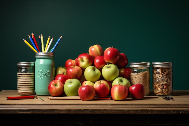 Back to School Apples and Books