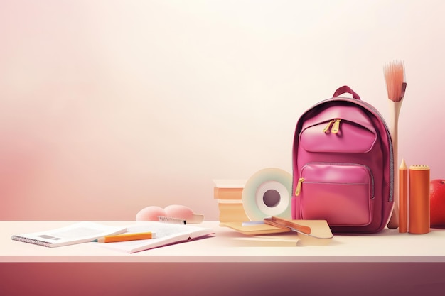 Back to school background Illustration AI GenerativexA