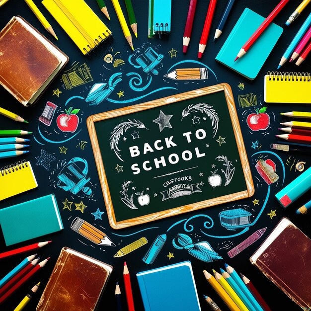 Photo back to school background