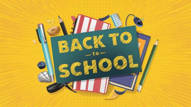 Back to school banner design template