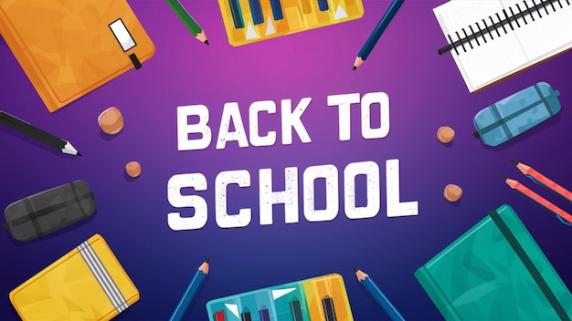 Back to school banner design template