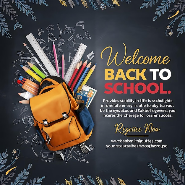 Photo back to school chalk on blackboard background editable text effect