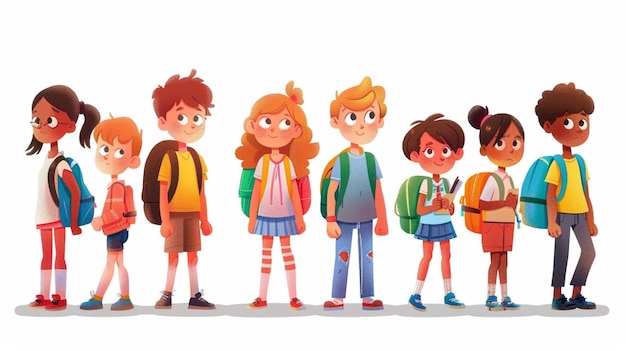 Back to school concept cartoon children