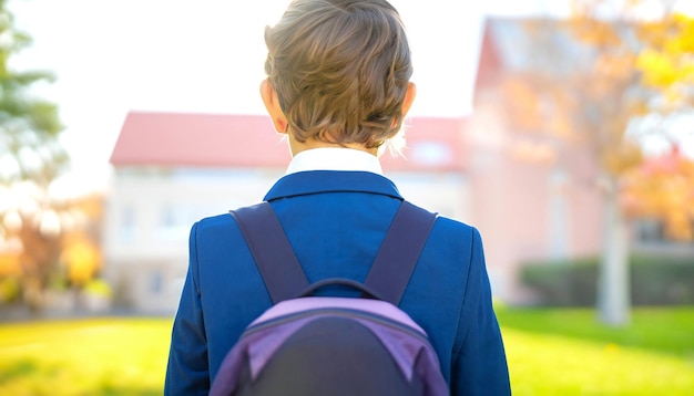 Back to school education concept with pupil First day cute student in class