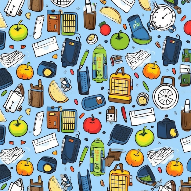 back to school education pattern background picture