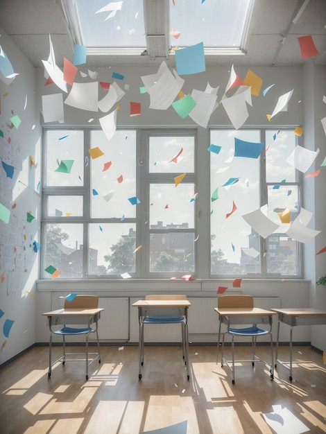 Back to School Embracing a Fresh Start in an Empty High School Classroom