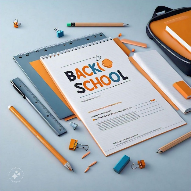 Photo back to school flyer design