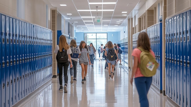 Photo back to school in high school students