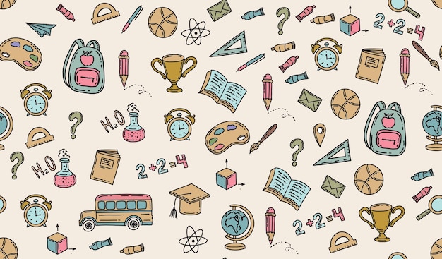 Back to School pattern vector