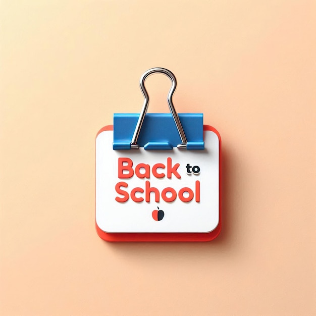 Photo back to school pinned illustration design