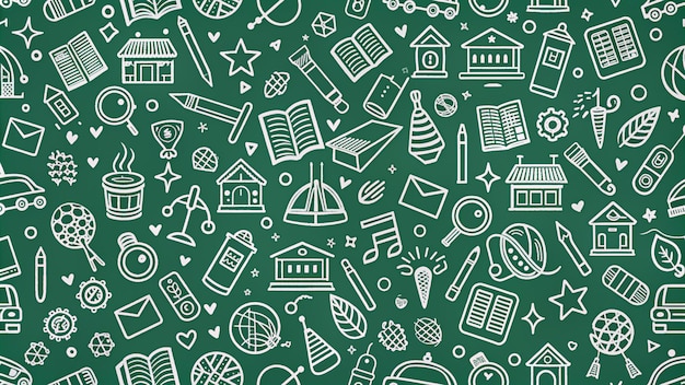 Back To School Seamless Pattern