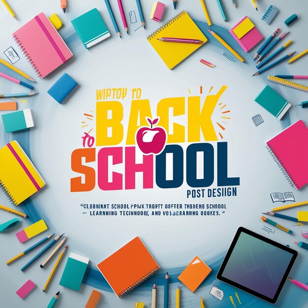 Photo back to school social media advertisement post designbookstudentkids