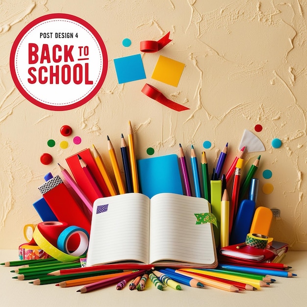 Photo back to school social media advertisement post designbookstudentkids