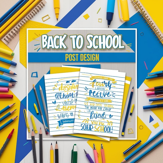 Back to school social media banner or instagram post templateBookStudentkids