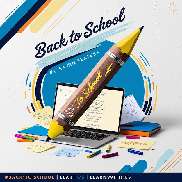 Back to school social media banner or instagram post templateBookStudentkids