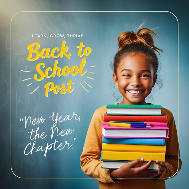 Back to school social media post banner templateBookStudentkids