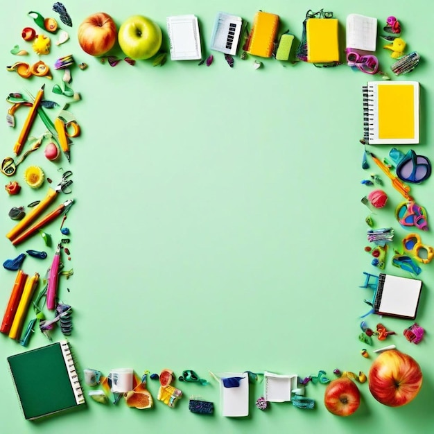 Photo back to school theme with children at desks studying