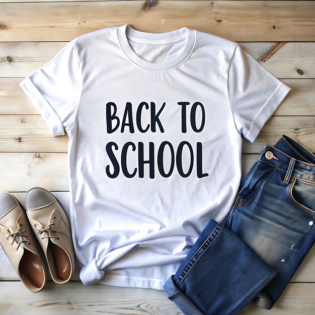 back to school tshirt mockup