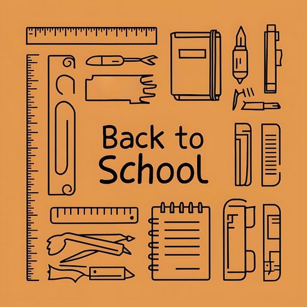 Photo back to school typography style graphic design