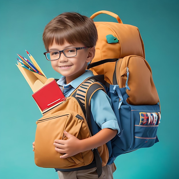 Back to school with learning element 3d photo