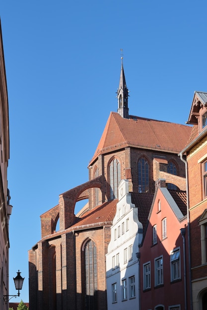 Back of St Nicholas Church in Wismar Germany