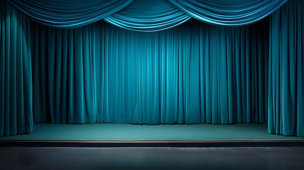 back stage blue curtains UHD Wallpaper