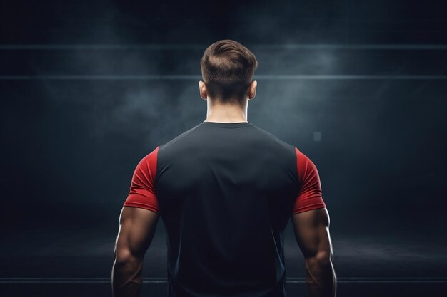 Back View of Athlete's Sports Performance Generative AI