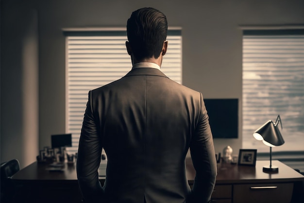 Back View of Business man