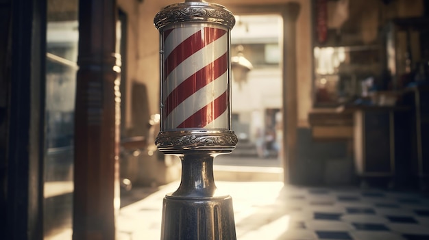 Backdrop for a barber pole Generative Ai