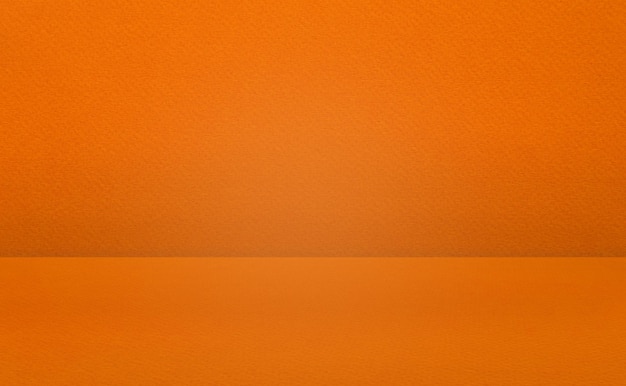 Backdrop empty orange light bright smooth cement wall room backgroundblank table studio interiors floor concrete photographydesktop mock up workshop productsblur white food indoor kitchen bar