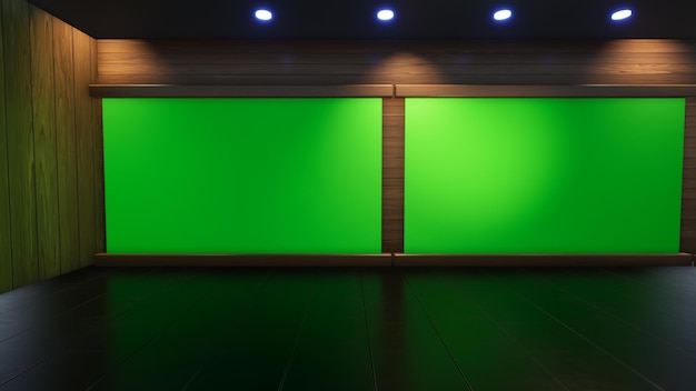 Backdrop For TV Shows TV On Wall3D Virtual News Studio Background 3d illustration