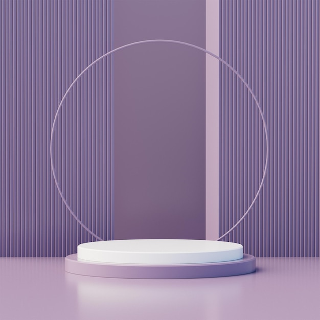 Background 3d scene with podium, minimal product display mock up scene and geometric shape object. 3