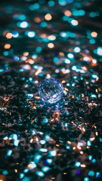 background of abstract glitter lights blue and white de focused