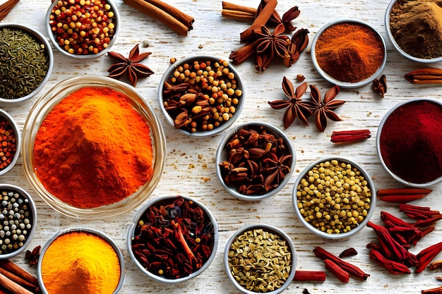 The background aromatic spices cloves