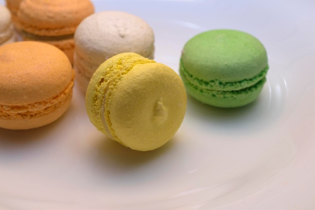 Background of assorted small French pastries