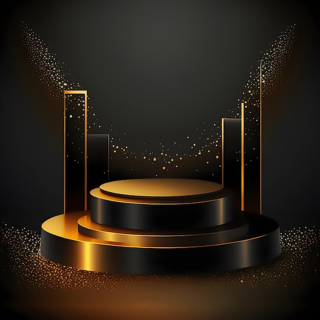 Background awards podium design 3d