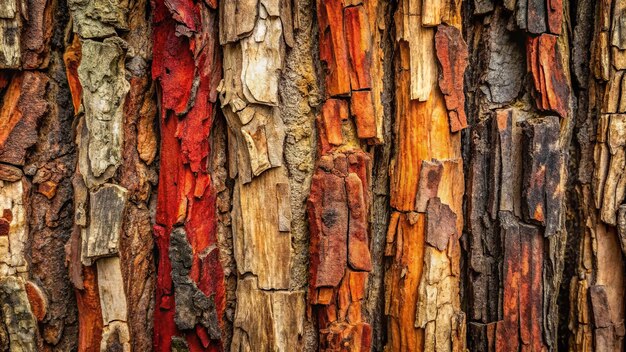 Photo background of bark with brown black red colors leading lines