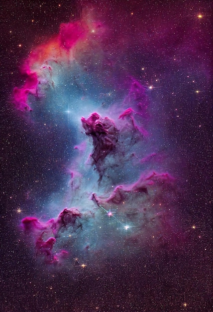 Background of beautiful vibrant multiple color nebulae James Webb telescope photo nasal astronomical photo Space exploration stunning wallpaper with copy spacestars black hole and infinite nebula