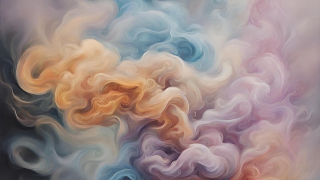 The background of billowing and dancing smoke clouds depicts the beauty of nature