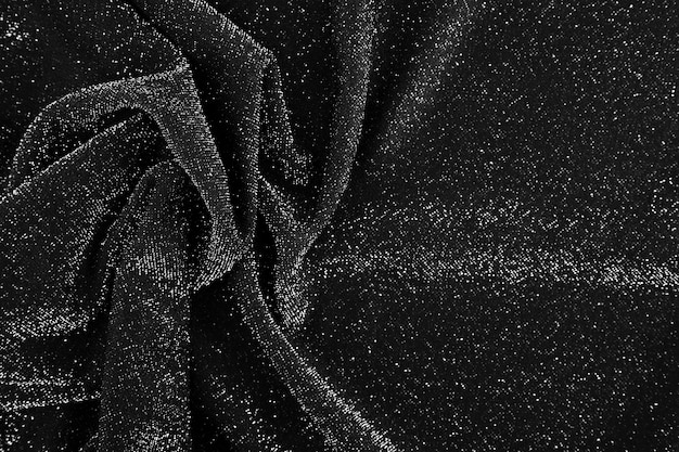 background black with sequins fabric