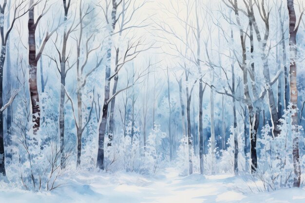 Background blue nature winter snow forest