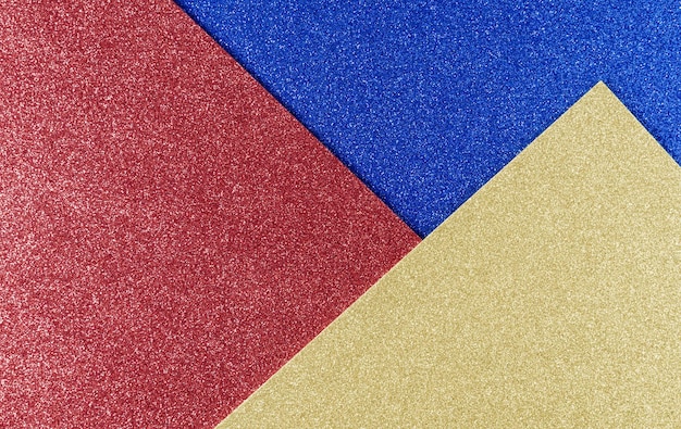 Background of blueyellow and red paper in bright colors geometric pattern