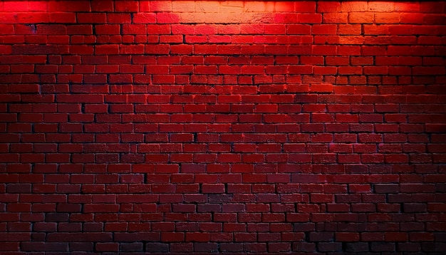 Photo background brick texture colourful 80s style empty red block neon bar black banner glow ab